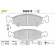 Jeu de 4 plaquettes de frein avant VALEO 598510 - Visuel 1