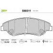 Jeu de 4 plaquettes de frein avant VALEO 598511 - Visuel 1