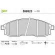 Jeu de 4 plaquettes de frein avant VALEO 598523 - Visuel 1