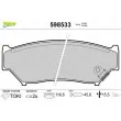 Jeu de 4 plaquettes de frein avant VALEO 598533 - Visuel 1