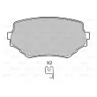 Jeu de 4 plaquettes de frein avant VALEO 598534 - Visuel 2