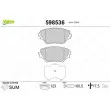 Jeu de 4 plaquettes de frein avant VALEO 598536 - Visuel 1