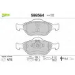 Jeu de 4 plaquettes de frein avant VALEO 598564 - Visuel 1