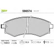 Jeu de 4 plaquettes de frein avant VALEO 598574 - Visuel 1