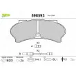 Jeu de 4 plaquettes de frein avant VALEO 598593 - Visuel 1