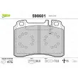 Jeu de 4 plaquettes de frein avant VALEO 598601 - Visuel 1