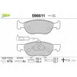 Jeu de 4 plaquettes de frein avant VALEO 598611 - Visuel 1