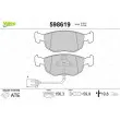Jeu de 4 plaquettes de frein avant VALEO 598619 - Visuel 1