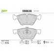 Jeu de 4 plaquettes de frein avant VALEO 598636 - Visuel 1