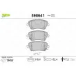 Jeu de 4 plaquettes de frein avant VALEO 598641 - Visuel 1