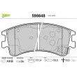 Jeu de 4 plaquettes de frein avant VALEO 598648 - Visuel 1