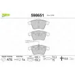 Jeu de 4 plaquettes de frein avant VALEO 598651 - Visuel 1