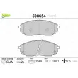 Jeu de 4 plaquettes de frein avant VALEO 598654 - Visuel 1