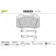 Jeu de 4 plaquettes de frein avant VALEO 598659 - Visuel 1