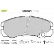 Jeu de 4 plaquettes de frein avant VALEO 598661 - Visuel 1