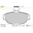Jeu de 4 plaquettes de frein avant VALEO 598695 - Visuel 1