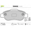 Jeu de 4 plaquettes de frein avant VALEO 598696 - Visuel 1