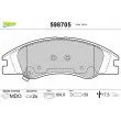 Jeu de 4 plaquettes de frein avant VALEO 598705 - Visuel 1