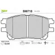 Jeu de 4 plaquettes de frein avant VALEO 598710 - Visuel 1