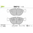 Jeu de 4 plaquettes de frein avant VALEO 598712 - Visuel 1