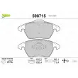 Jeu de 4 plaquettes de frein avant VALEO 598715 - Visuel 1