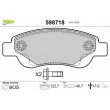 Jeu de 4 plaquettes de frein avant VALEO 598718 - Visuel 1