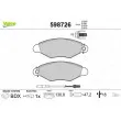 Jeu de 4 plaquettes de frein avant VALEO 598726 - Visuel 1