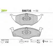 Jeu de 4 plaquettes de frein avant VALEO 598735 - Visuel 1