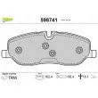 Jeu de 4 plaquettes de frein avant VALEO 598741 - Visuel 1