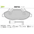 Jeu de 4 plaquettes de frein avant VALEO 598764 - Visuel 1