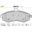 Jeu de 4 plaquettes de frein avant VALEO 598781 - Visuel 1