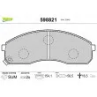 Jeu de 4 plaquettes de frein avant VALEO 598821 - Visuel 1