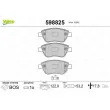 Jeu de 4 plaquettes de frein avant VALEO 598825 - Visuel 1