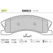 Jeu de 4 plaquettes de frein avant VALEO 598833 - Visuel 1