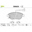 Jeu de 4 plaquettes de frein avant VALEO 598839 - Visuel 1