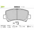 Jeu de 4 plaquettes de frein avant VALEO 598843 - Visuel 1