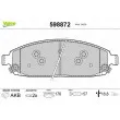 Jeu de 4 plaquettes de frein avant VALEO 598872 - Visuel 1