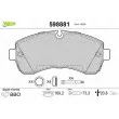 Jeu de 4 plaquettes de frein avant VALEO 598881 - Visuel 1
