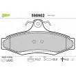 Jeu de 4 plaquettes de frein arrière VALEO 598902 - Visuel 1