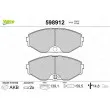 Jeu de 4 plaquettes de frein avant VALEO 598912 - Visuel 1