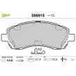 Jeu de 4 plaquettes de frein avant VALEO 598915 - Visuel 1