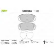 Jeu de 4 plaquettes de frein avant VALEO 598934 - Visuel 1
