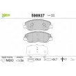 Jeu de 4 plaquettes de frein avant VALEO 598937 - Visuel 1
