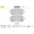 Jeu de 4 plaquettes de frein avant VALEO 598999 - Visuel 1
