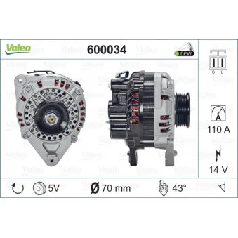 Alternateur VALEO 600034