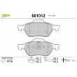 Jeu de 4 plaquettes de frein avant VALEO 601012 - Visuel 1