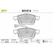 Jeu de 4 plaquettes de frein avant VALEO 601014 - Visuel 1