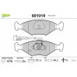 Jeu de 4 plaquettes de frein avant VALEO 601019 - Visuel 1