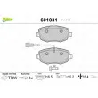 Jeu de 4 plaquettes de frein avant VALEO 601031 - Visuel 1