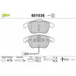 Jeu de 4 plaquettes de frein avant VALEO 601036 - Visuel 1
